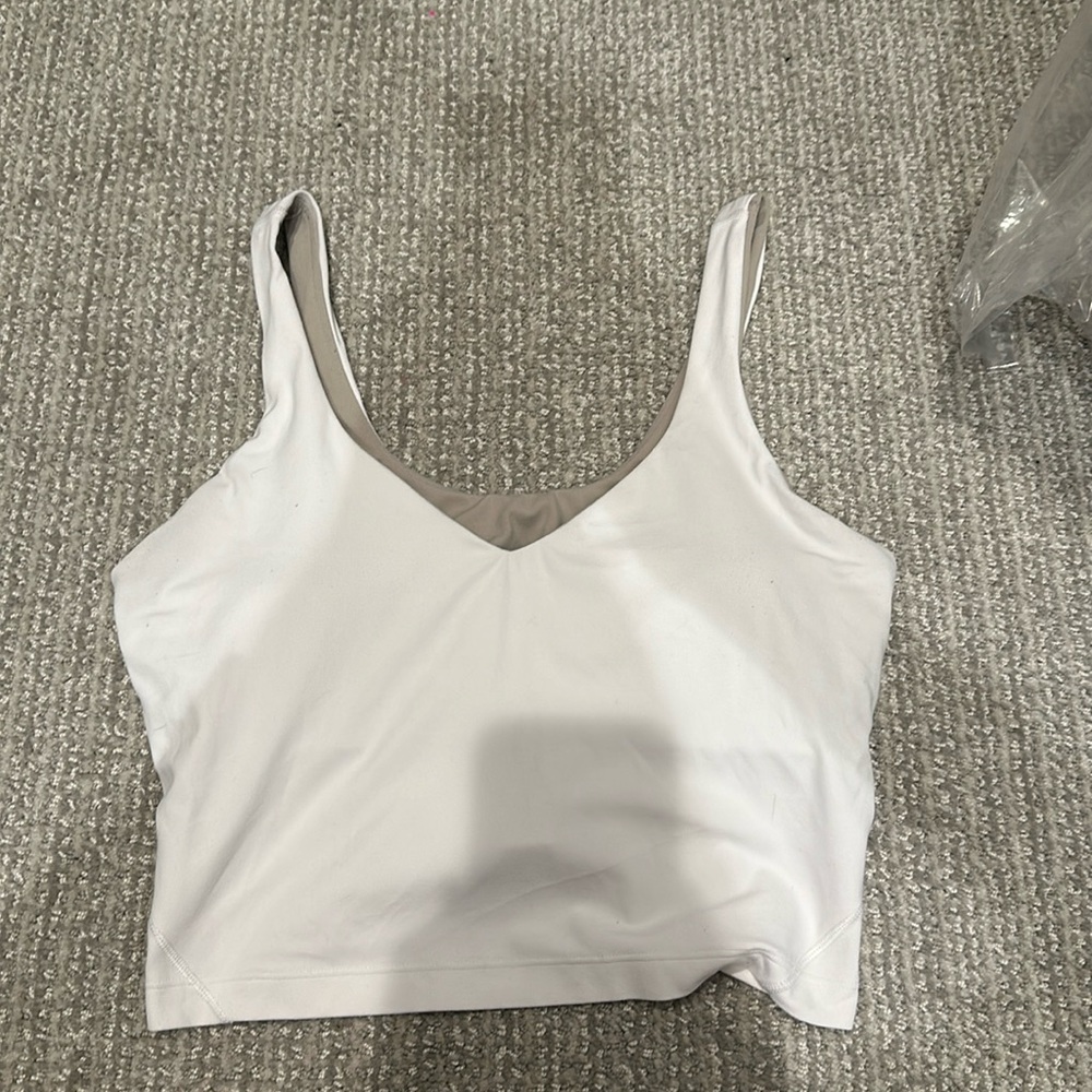 white lululemon align tank